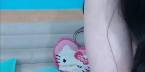 White horny girl masturbate pussy with vibrator hot webcam