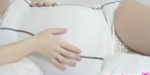 Sensual Pregnant Girl Undress On Webcam
