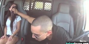 Teen gets hard fucked in back of a van