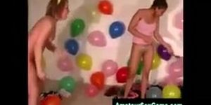 Bisexual amateurs playing naked party games