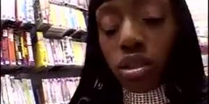 Ebony Girl Fucker In Video Store (Jada Fire)