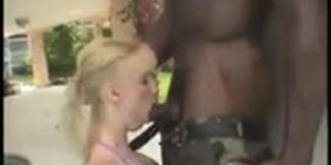 adorable blonde housewife gets lustful sucking another man's huge BBC while her husband watches her on camera