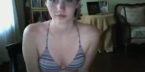 Teen solo stripping tease webcam