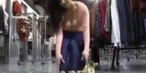 Nice teen shows her vagina boobs and vaginain shoping center.