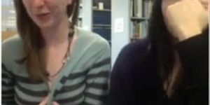 2 Cam Girls Get Naked In Public Library FULL