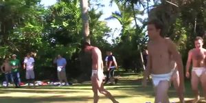 College amateurs hazed outdoors for frat