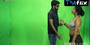 Riddhima Tiwari Butt,  Breasts Scene  in Green Screen