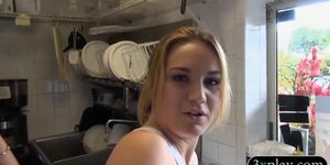 Sexy girl pounded in ice cream parlor for some money
