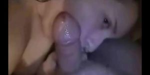 BBW wife with humongous boobs gives oral satisfaction