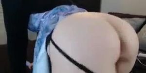 Slim girl showing amazing Wow butt