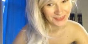 Hot big boobs blonde on webcam
