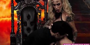 Hot demonic babe and her bf go down on each other (Sarah Jessie)