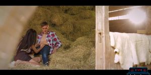 Czech teen hottie Christy Charming having sex in a barn