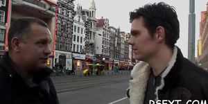 Horny dude explores Amsterdam
