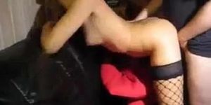 Blonde slut has a big dick tearing her cunt (Camera Man)