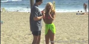 Peter North Picks Up Beach Bimbo Stacy Valentine