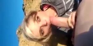 public white girl sucking cock