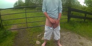 Wanking outdoors