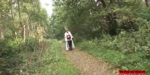 brit trophy wife takes a stroll in the woods brit trophy wife takes a stroll in the woods