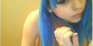 Blue Haired web cam Hotie