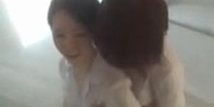 Japanese girls boob rubbing 03