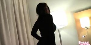 Emma Oneil in black, amateur teen
