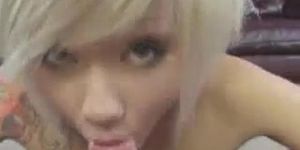 Awesome Blowjob From Short Haired Blond