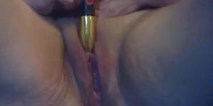 Mature BBW webcam hoe with bounded tits masturbates