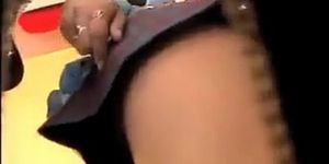 You can see chick's ass in this upskirt video