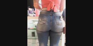 big ass tattoed girl tight jeans