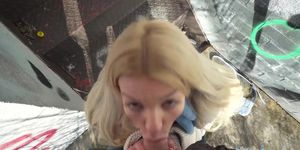 Public Agent German blonde MILF gets a creampie from a big dick