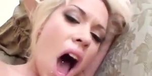 Hot Blonde Student With Big Natural Boobs Kissy Kapri Was Rewarded With Great Cum Load In Her Mouth After Longstanding Peanut