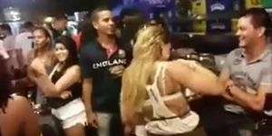 Brasilian Girl Dancing in Pub