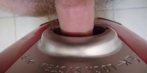 The vacuum cleaner hole and cumshot inside