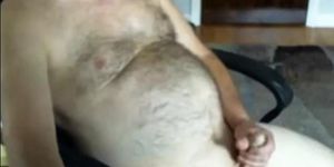 handsome hairy dad jerking off