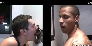 Gloryhole gay sex till orgasm