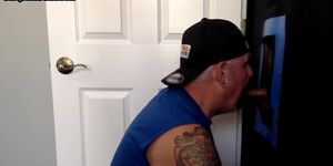 Amateur gloryhole BJ gaydaddy takes load in mouth after BJ