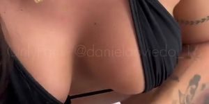 Latina in black bikini is fucked rough on bed