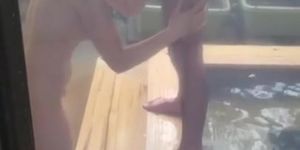 Asian MILF in The Outdoors Mixed Spa 6