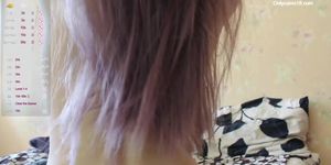 Pink haired manga teen cam