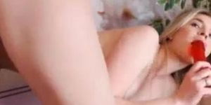 Cute Blonde Teen Closeup Fingering