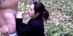 Oral and doggy sex in the woods
