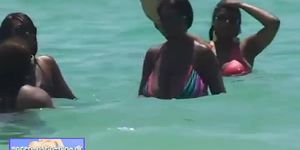 the biggest boobs on the beach (Jacqueline Back)