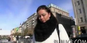 Massive tits amateur Czech babe slammed hard for cash
