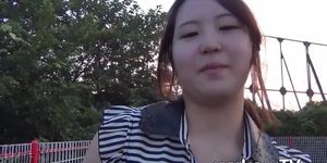 Voluptuous Japanese babes show their hairy pussies in public