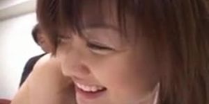 Mai Yamasaki grins while enduring an enema