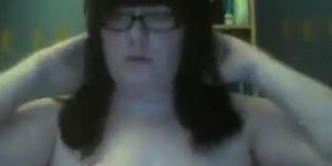 Fat Teen With Glasses Masturbates