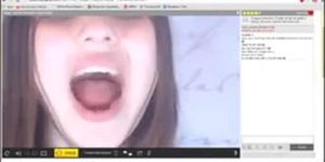 Russian girl uvula, mouth open and yawns