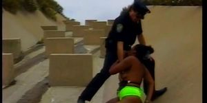 Curvy Ebony Fucks White Cop to Avoid Jail