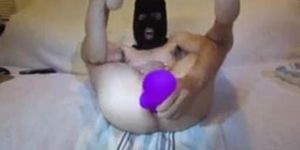 FUCKING MY HUGE PURPLE DILDO